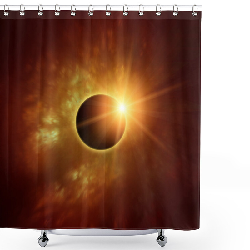 Personality  Solar Eclipse Shower Curtains