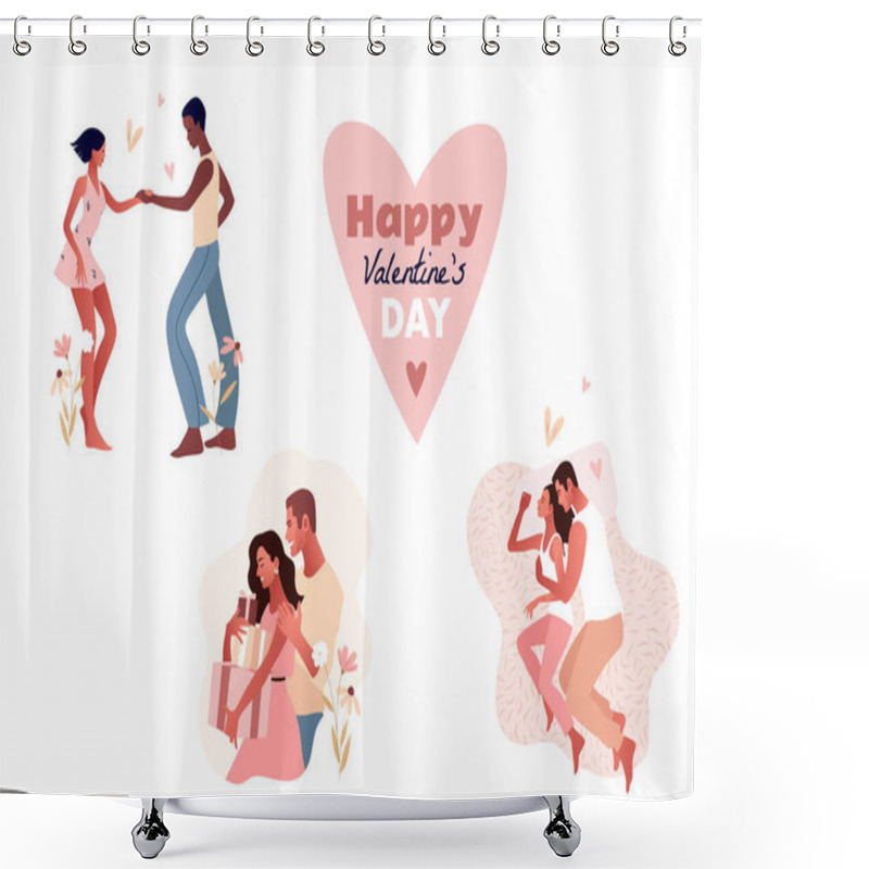 Personality  Happy Valentines Day. Salsa In The City. Shower Curtains