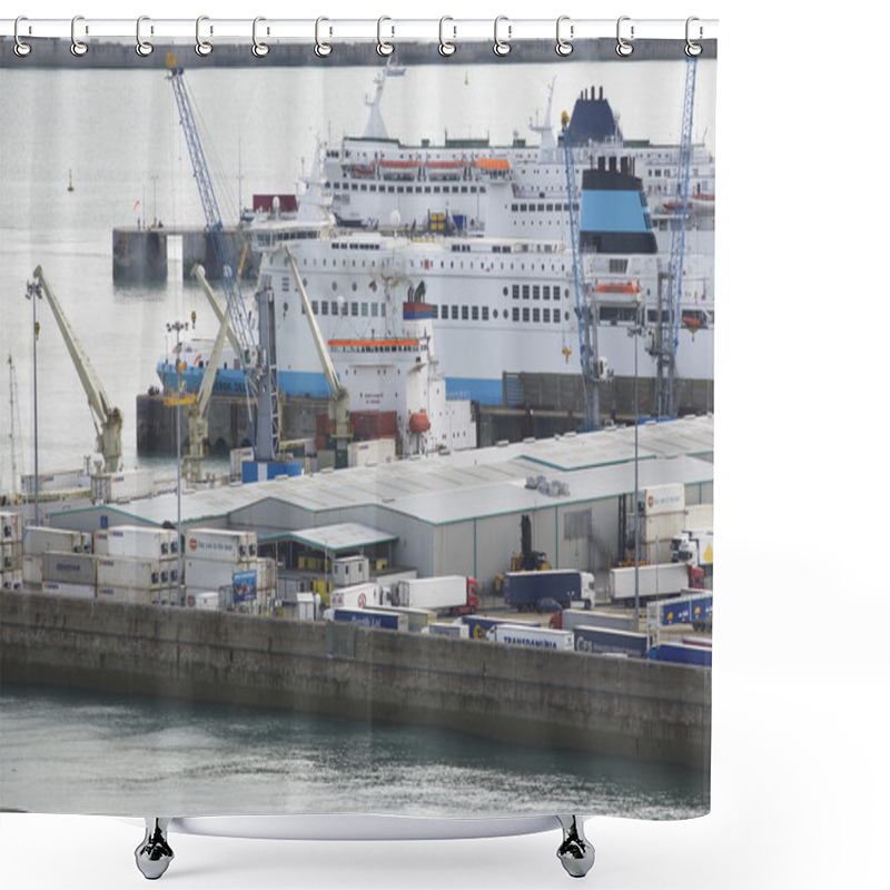 Personality  Trucks And Ships Shower Curtains