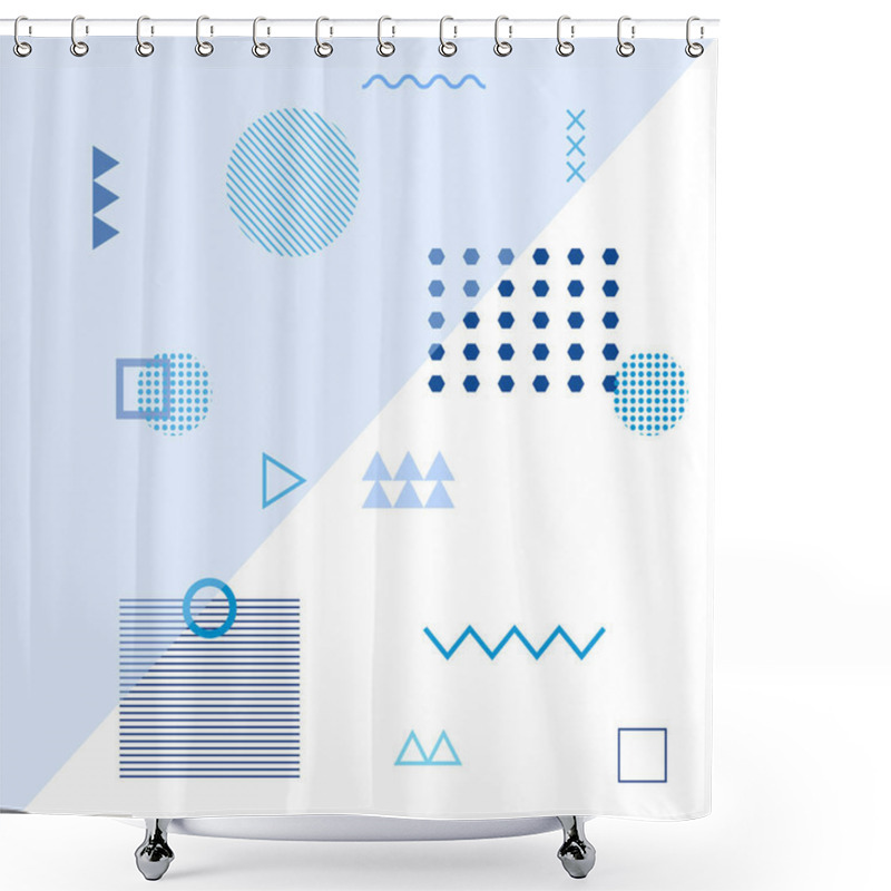 Personality  Abstract Modern Geometric Memphis Background Shower Curtains