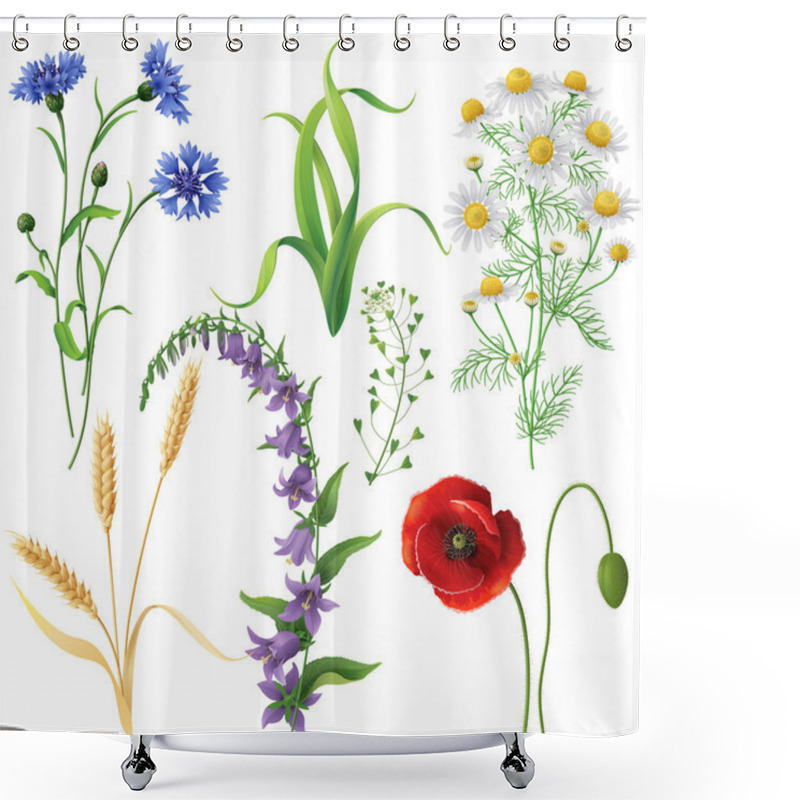 Personality  Wildflowers  Set Shower Curtains