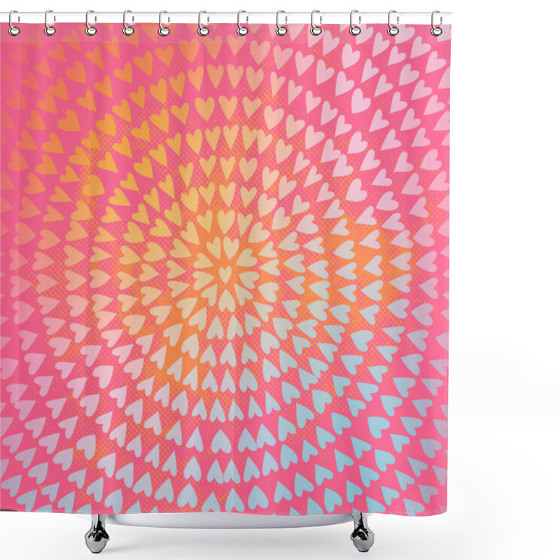 Personality  Love Hearts Background. Shower Curtains