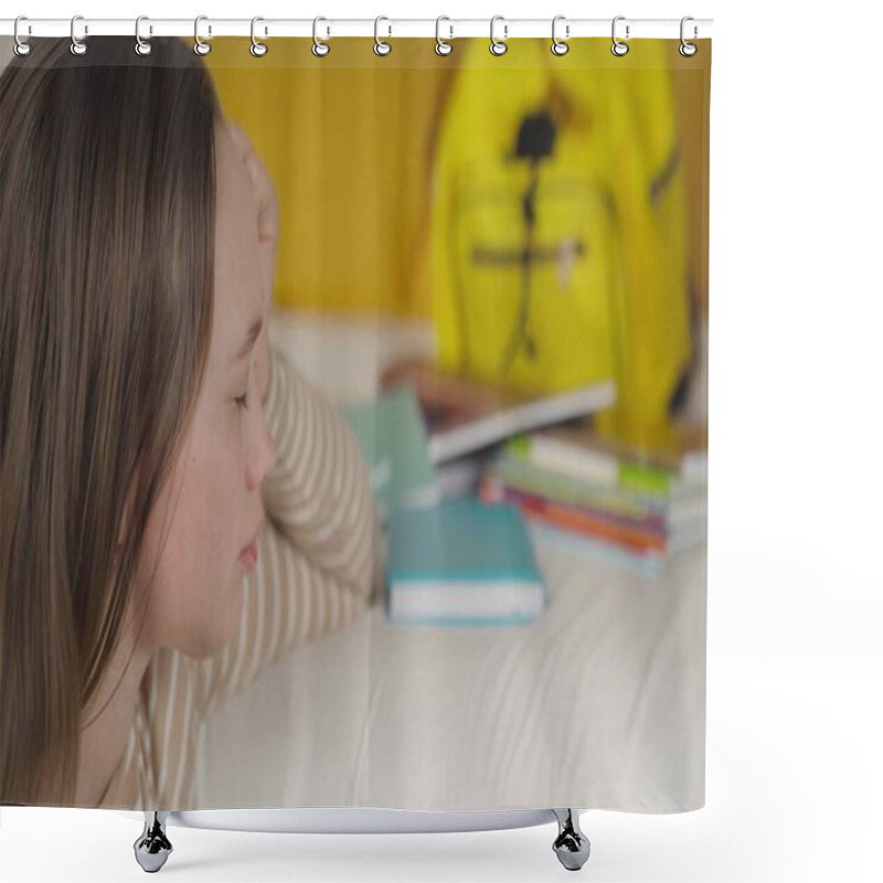 Personality  Teenage Girl Of Difficult Age, Problems With Studies And Peers, Classmates, Emotional Pain Of Childs Soul, Difficulties And Failures At School And At Home, Childhood Neurosis Of Crisis Psychosis Kid Shower Curtains