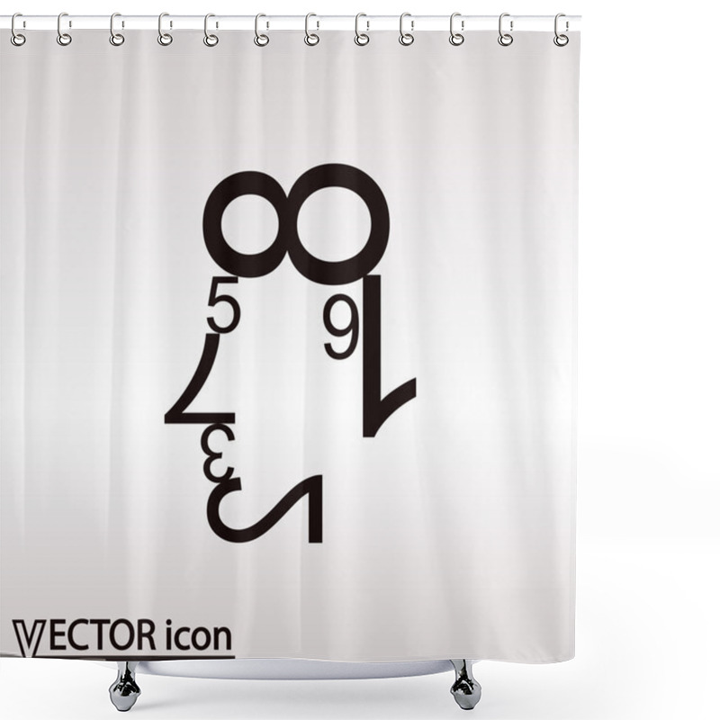 Personality  Human Face Of The Data Figures Shower Curtains