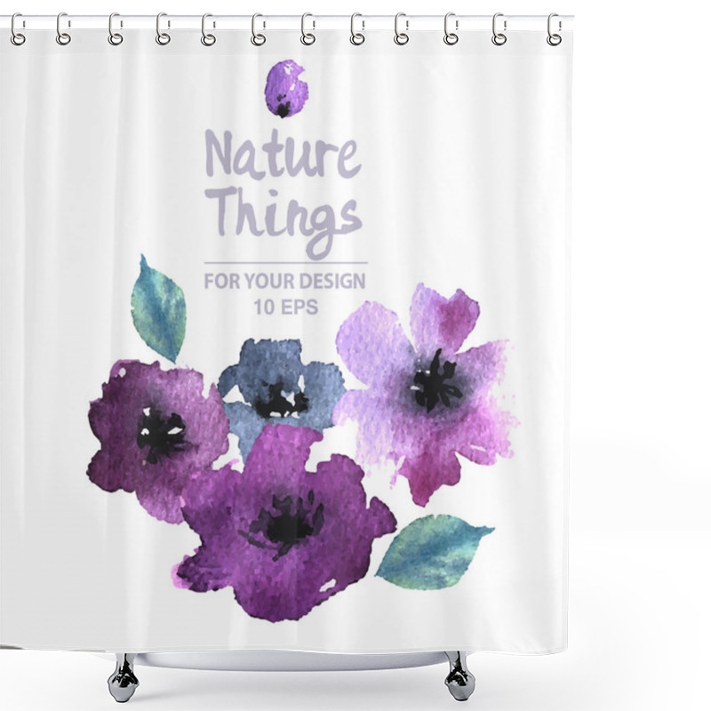 Personality  Watercoor Painted Poppies Shower Curtains