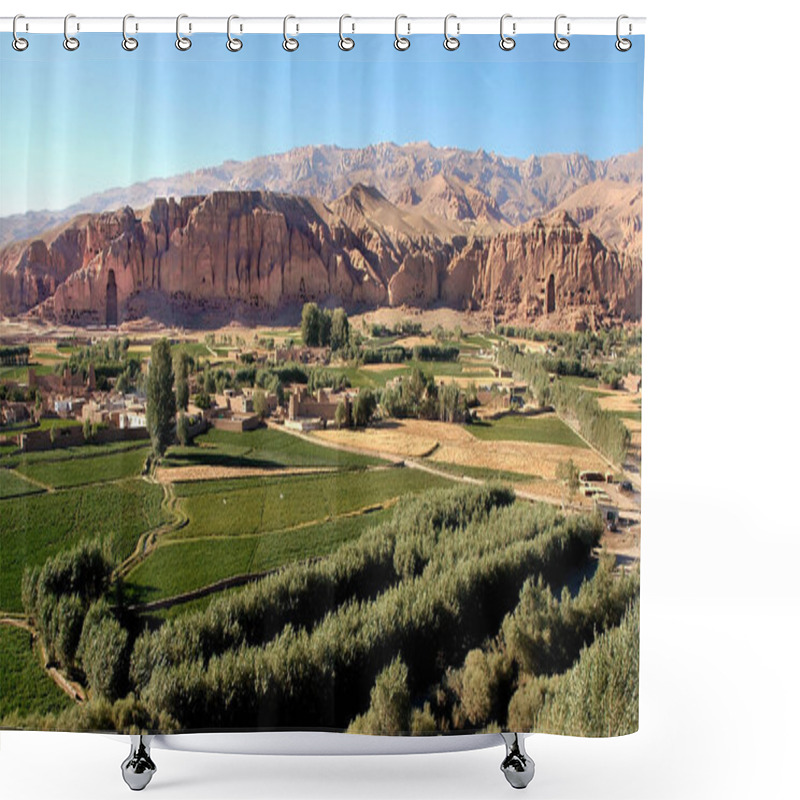 Personality  Bamyan (Bamiyan) In Central Afghanistan. This Is A View Over The Bamyan (Bamiyan) Valley Showing Both Buddha Niches In The Cliff. The Buddhas Were Destroyed By The Taliban. UNESCO Site Afghanistan Shower Curtains