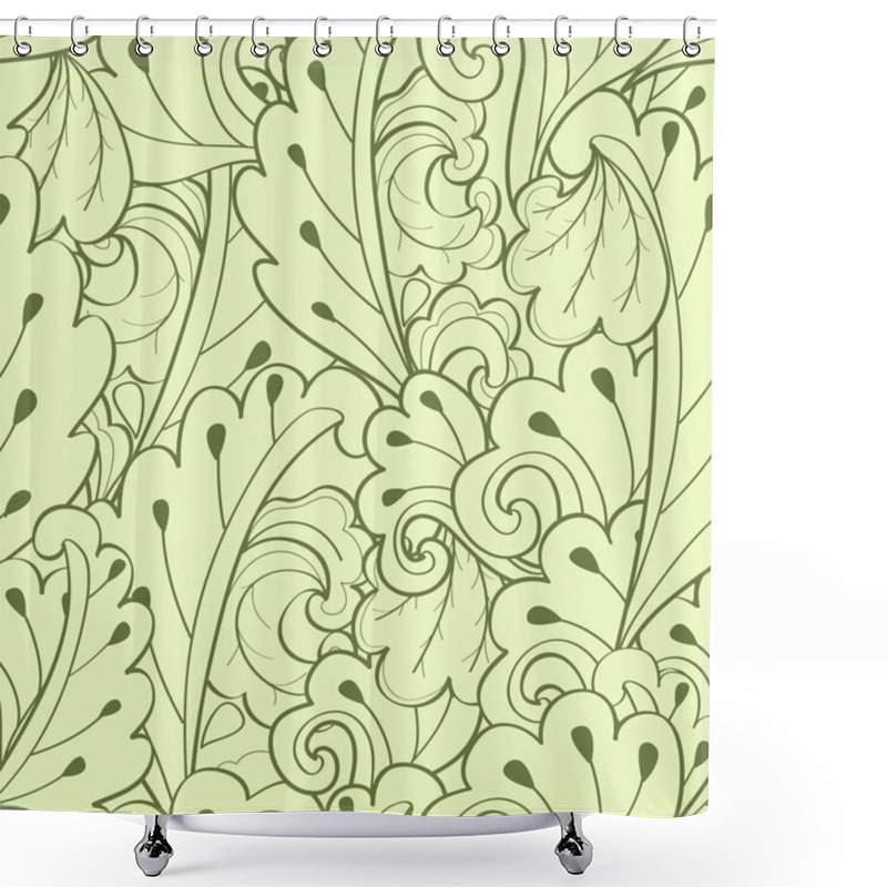 Personality  Seamless Floral Pattern Shower Curtains