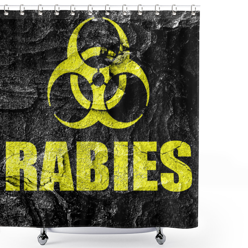 Personality  Rabies Virus Concept Background Shower Curtains