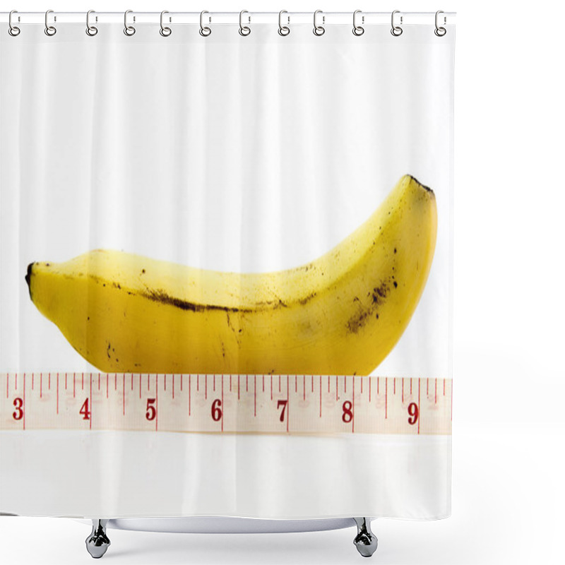 Personality  Large Banana And Measuring Tape Shower Curtains