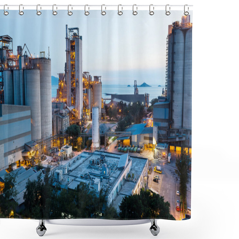 Personality  Industrial Plants At Evening Shower Curtains