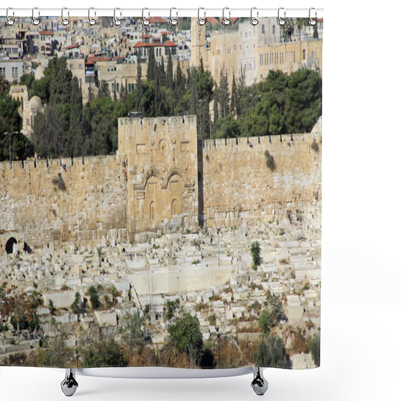 Personality  Eastern Gate And Cemetery Shower Curtains