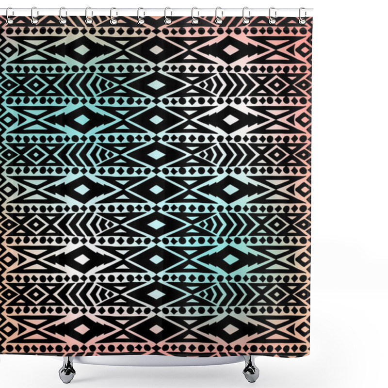 Personality  Aztec Tribal Pattern Shower Curtains