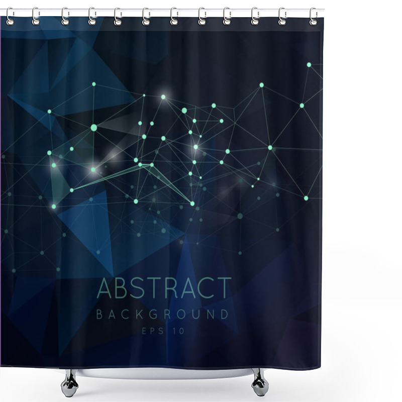 Personality  Abstract Polygonal Background Shower Curtains