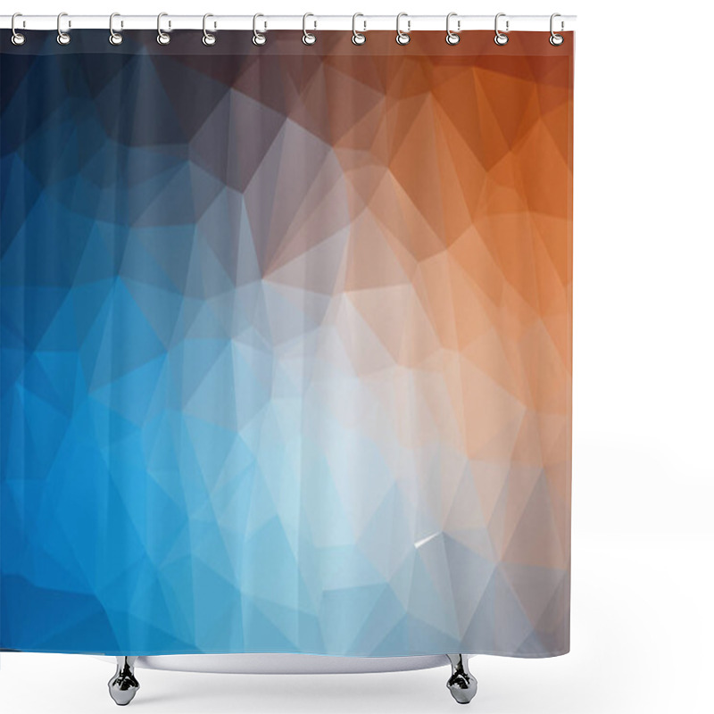 Personality  Vector Polygon Abstract Modern Polygonal Geometric Triangle Background. Shower Curtains