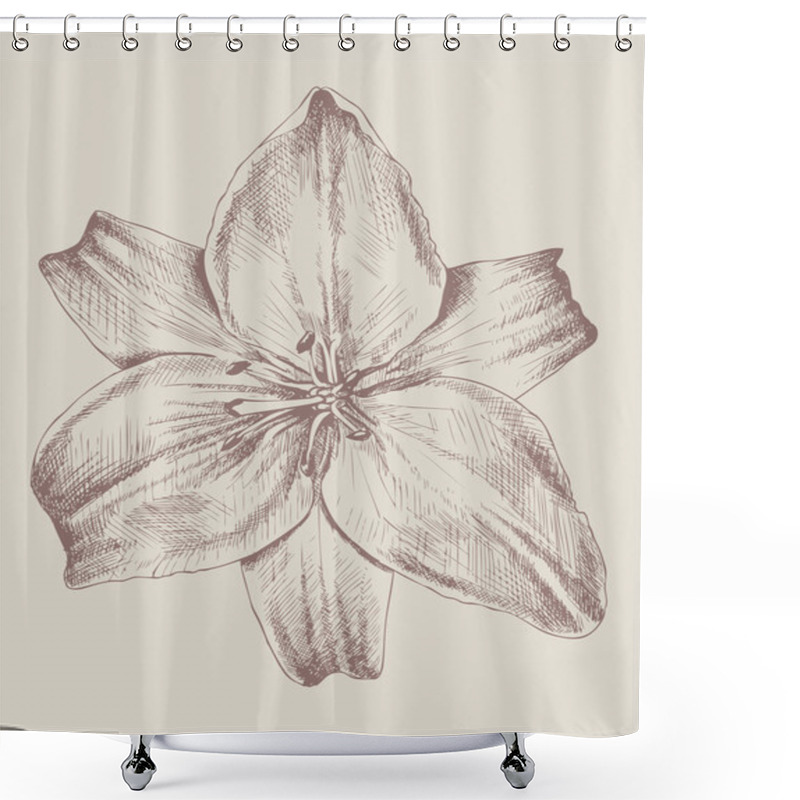 Personality  Lily Shower Curtains