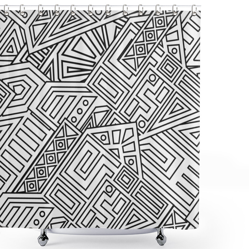 Personality  Aztec Vector Seamless Pattern Shower Curtains