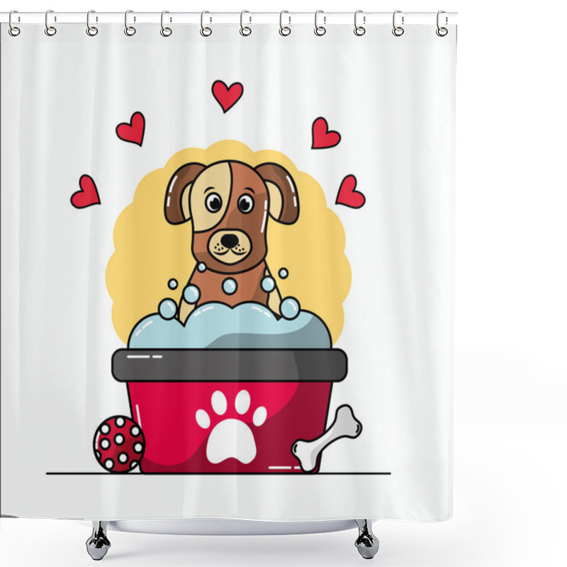 Personality  Pets Dog And Cat Shower Curtains