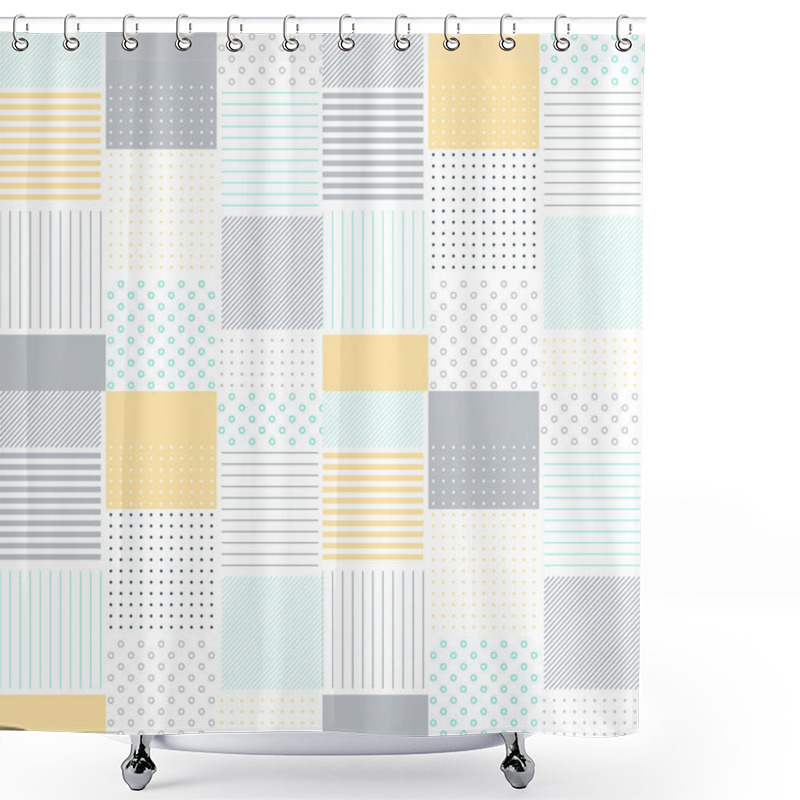 Personality  Subtle Geometric Background Shower Curtains