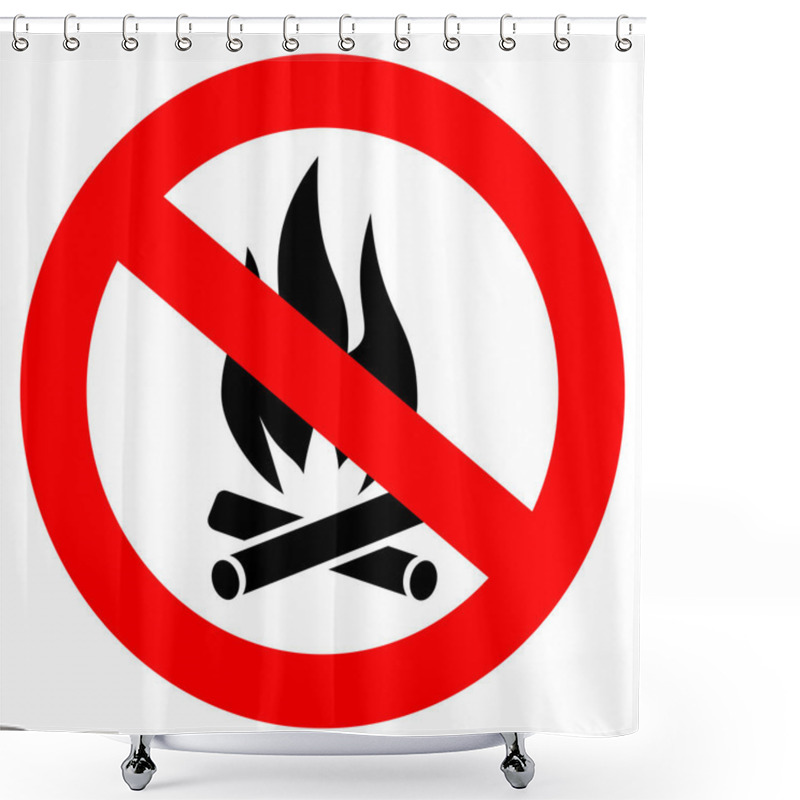 Personality  No Campfire Restricted Sign Shower Curtains