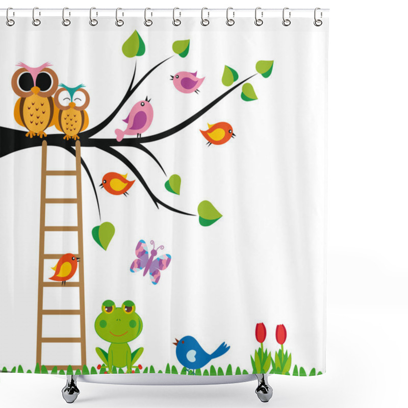 Personality  Funny Kids Background Shower Curtains