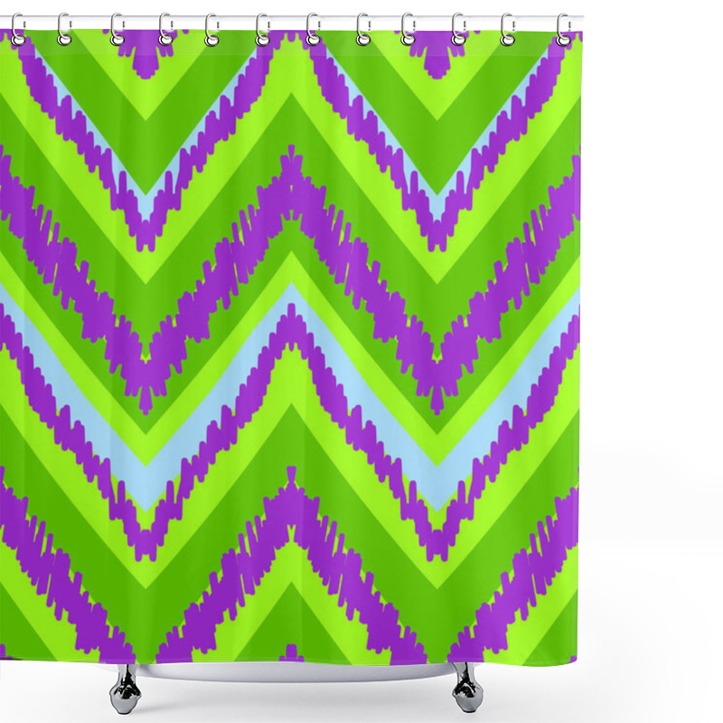 Personality  Chevron Zig Zag Pattern Shower Curtains