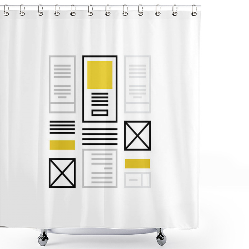 Personality  Icon Of Web Framework Templates Shower Curtains