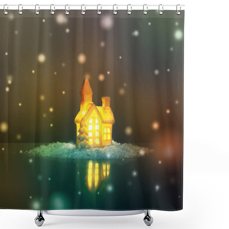 Personality  Festive Light In House Shower Curtains