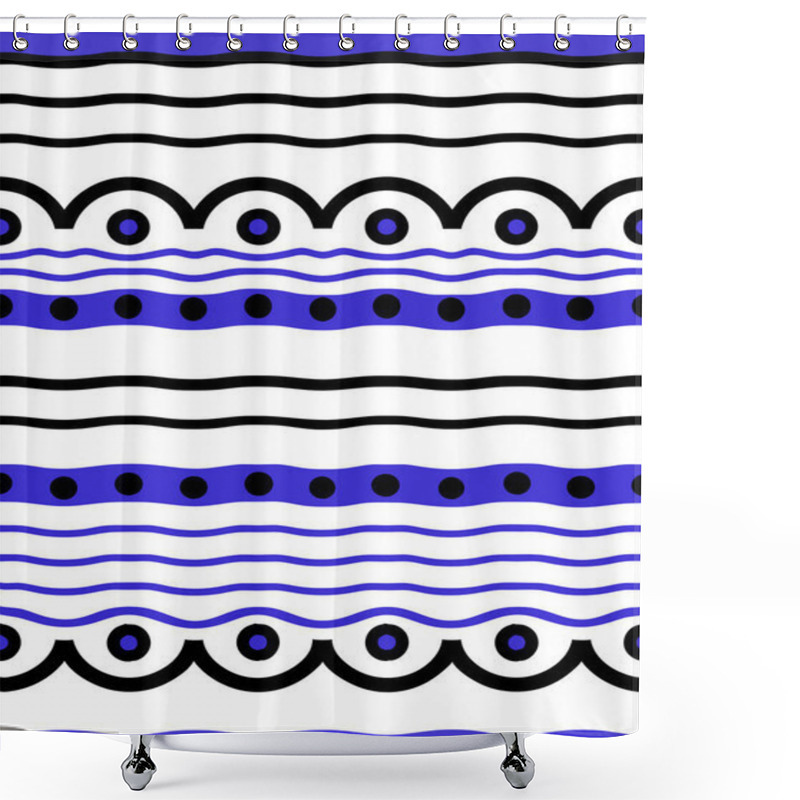 Personality  Seamless Abstract Line Pattern Vector For Textiles, Branding, And Modern Graphic Design Shower Curtains