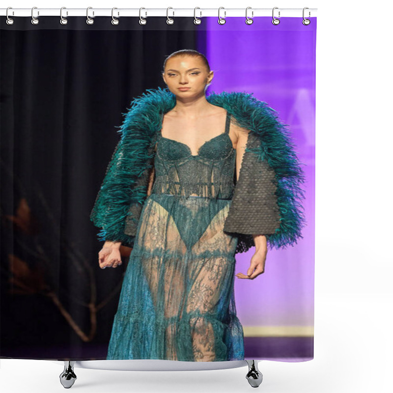 Personality  AGG Anton Giulio Grande - Runway - Milan Fashion Week - Womenswear Fall/Winter 2024-2025MILAN, ITALY - FEBRUARY 20: The Runway At The AGG Fashion Show During The Milan Fashion Week Womenswear . (Photo By Mauro Di Bonaventura ) Shower Curtains