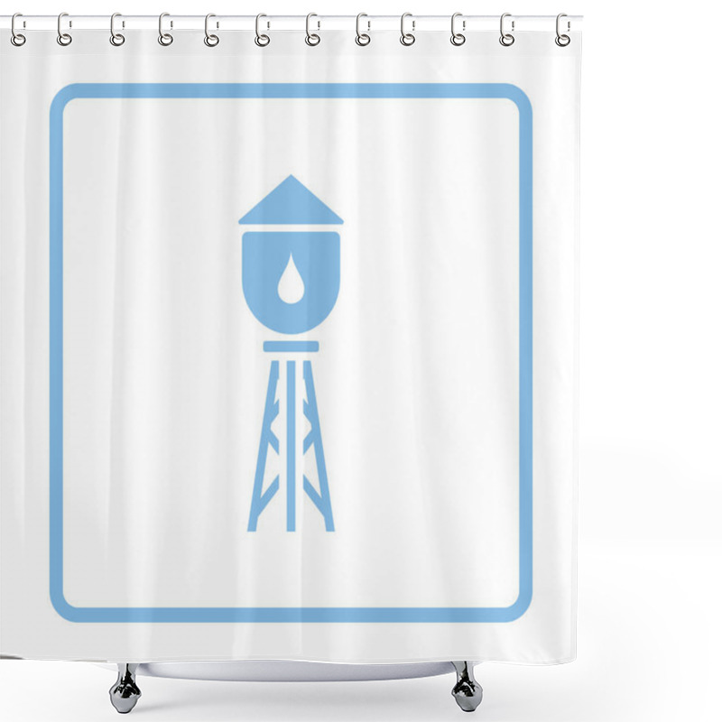 Personality  Water Tower Icon Shower Curtains