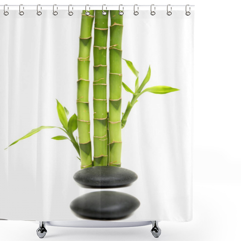 Personality  Young Green Bamboo Leaf Shower Curtains