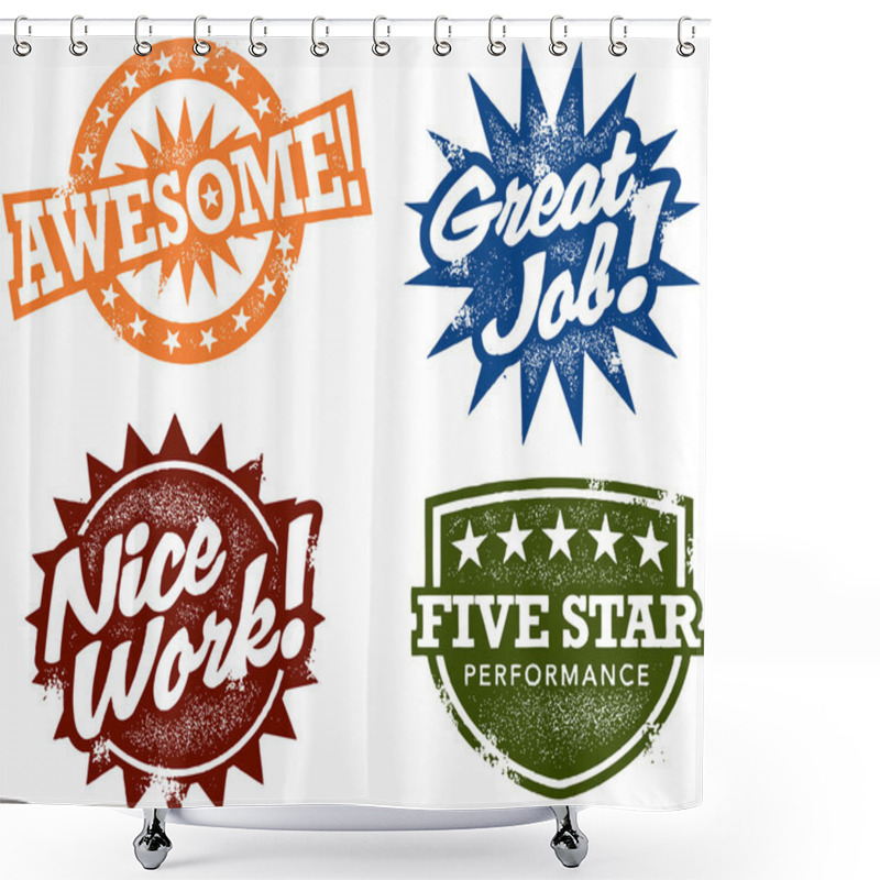 Personality  Awesome Work Stamps Shower Curtains