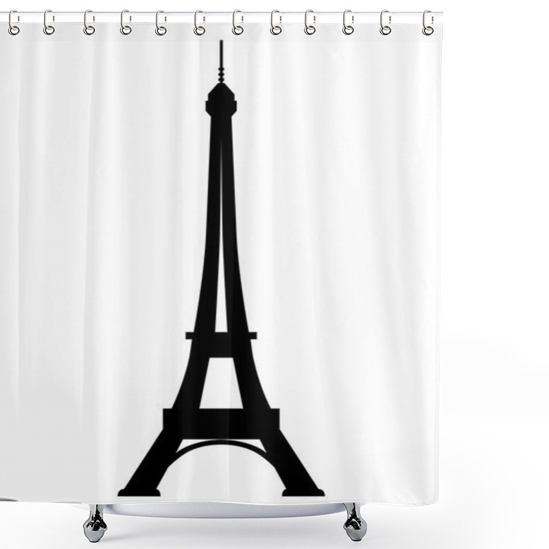 Personality  Eiffel Tower Vector Illustration Shower Curtains