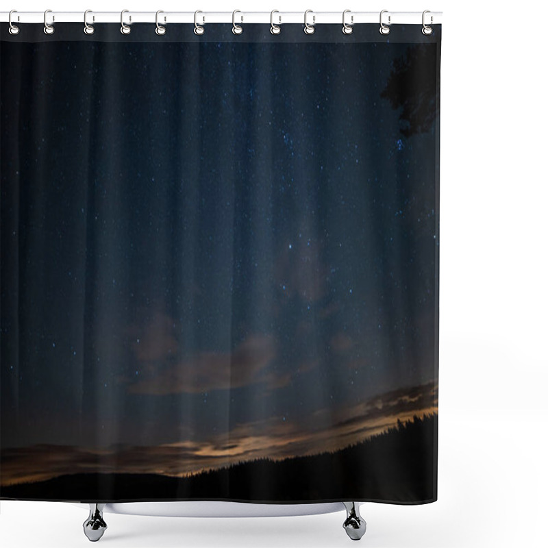 Personality  Night Starry Sky With Stars Shower Curtains