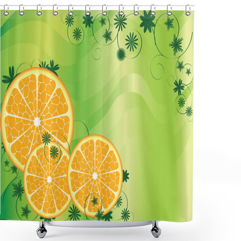 Personality  Abstract Fruit Orange Background Shower Curtains