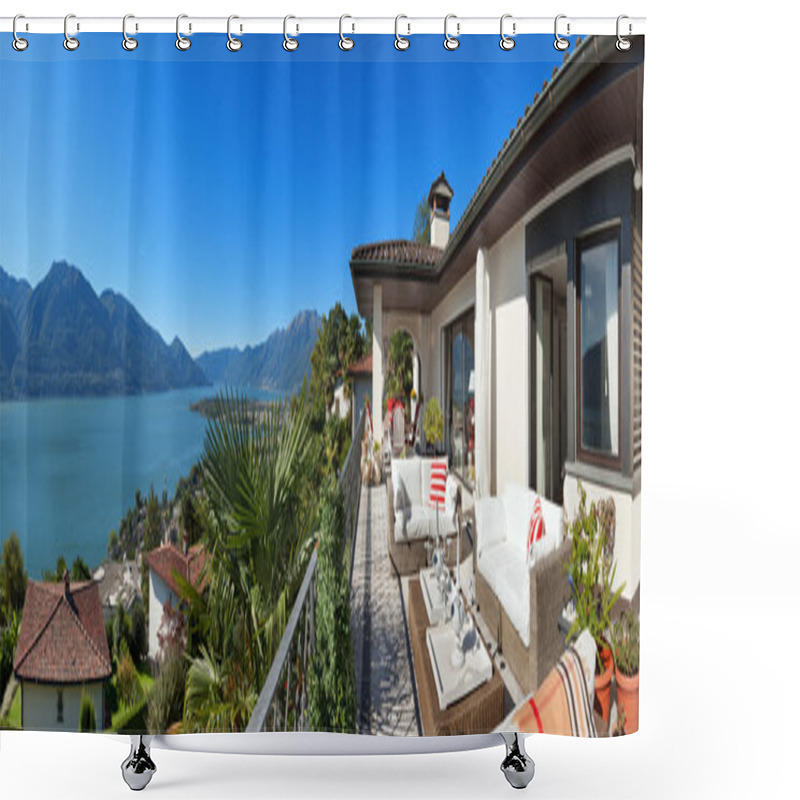 Personality  Nice Terrace Of A Villa Shower Curtains