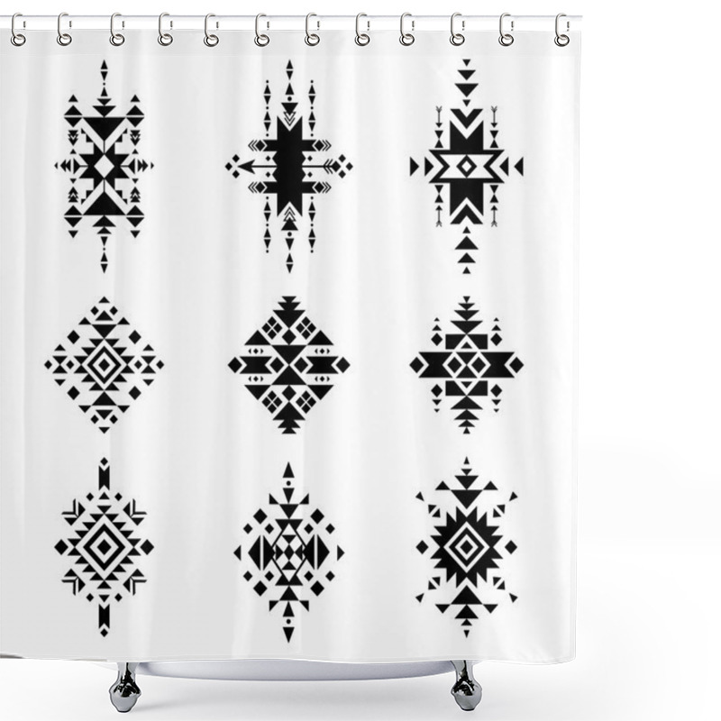 Personality  Vector Tribal Elements Shower Curtains