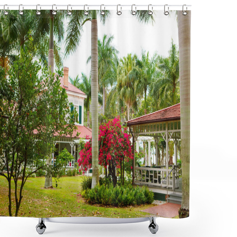 Personality  FORT MYERS,FL-APRIL 15 2016: Fort Myers Florida, Thomas Edison And Henry Ford Winter Estates Shower Curtains