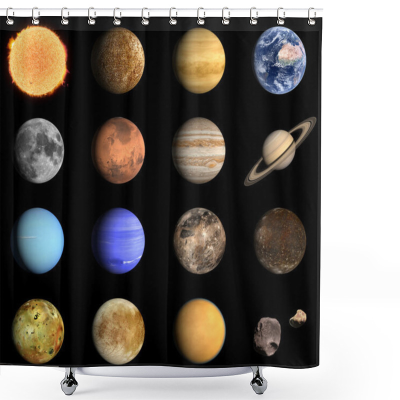 Personality  Planets And Some Moons Of The Solar System Shower Curtains