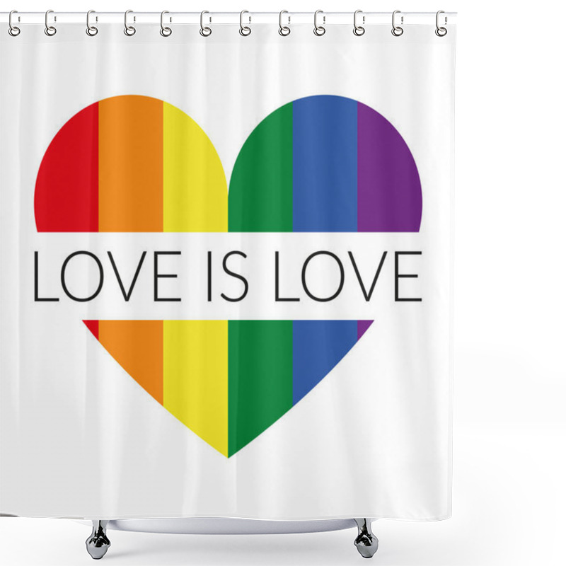 Personality  Illustration LGBT - Love Is Love Shower Curtains