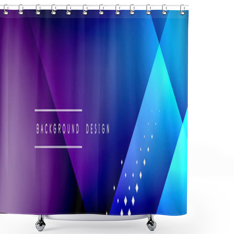 Personality  Abstract Background - Squares And Lines Composition Created With Lights And Shadows. Technology Or Business Digital Template Shower Curtains