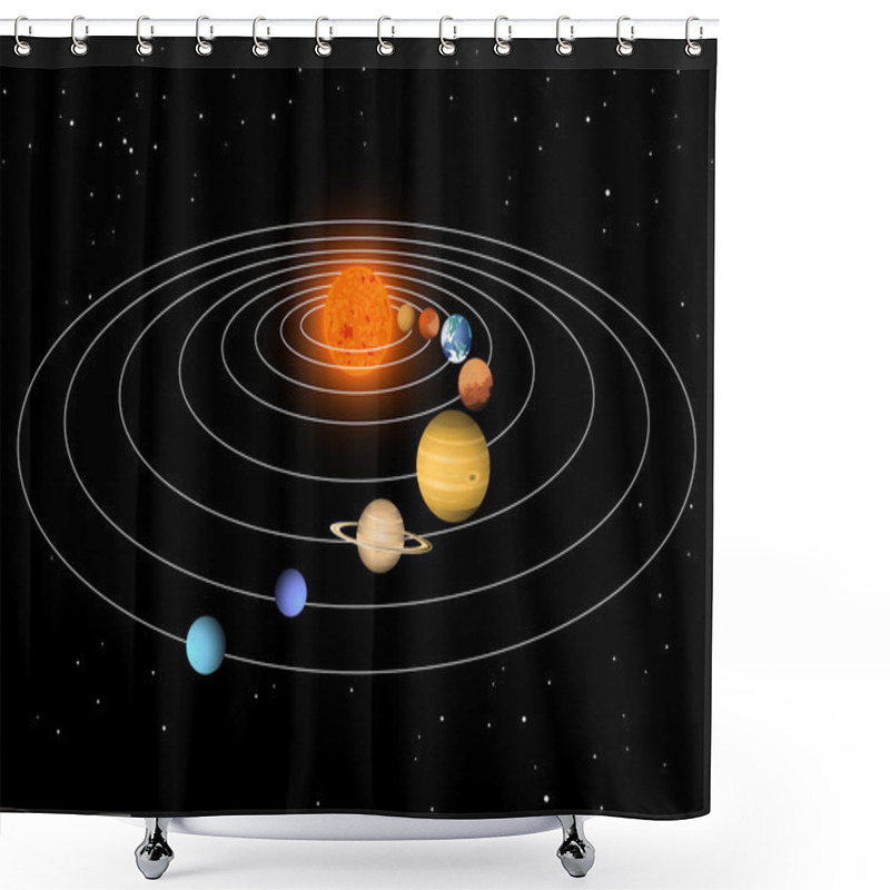 Personality  Solar System Shower Curtains