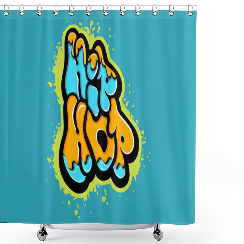 Personality  Graffiti Lettering Typography Art Shower Curtains