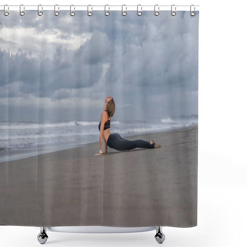 Personality  Upward-Facing Dog Pose Shower Curtains