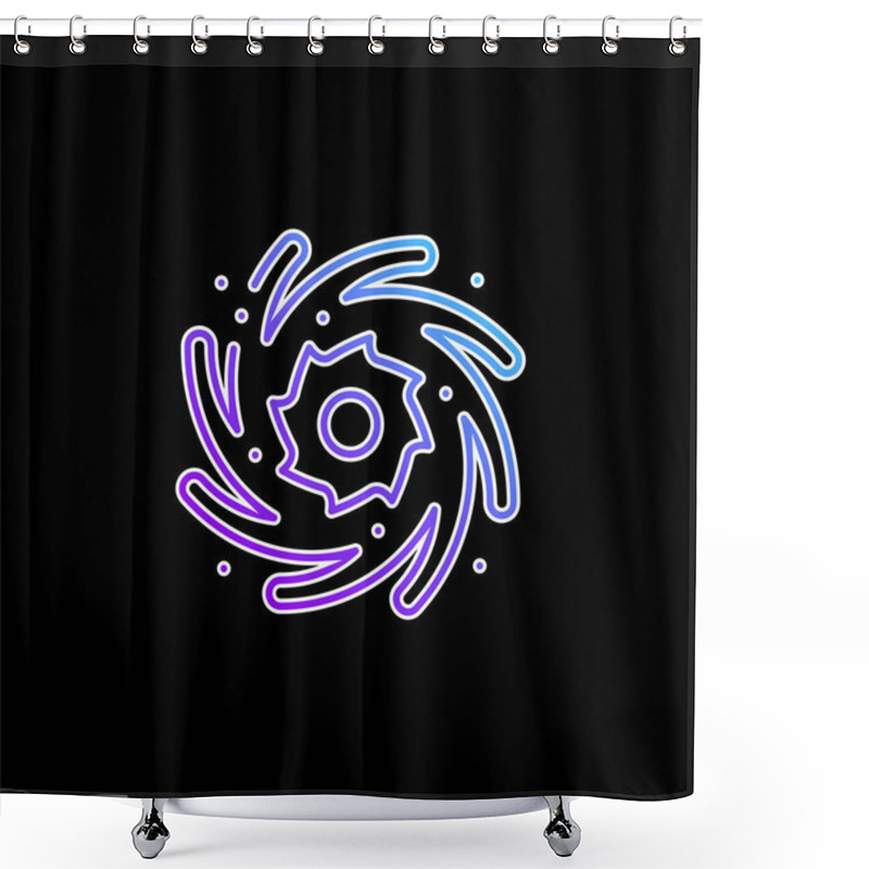 Personality  Black Hole Blue Gradient Vector Icon Shower Curtains