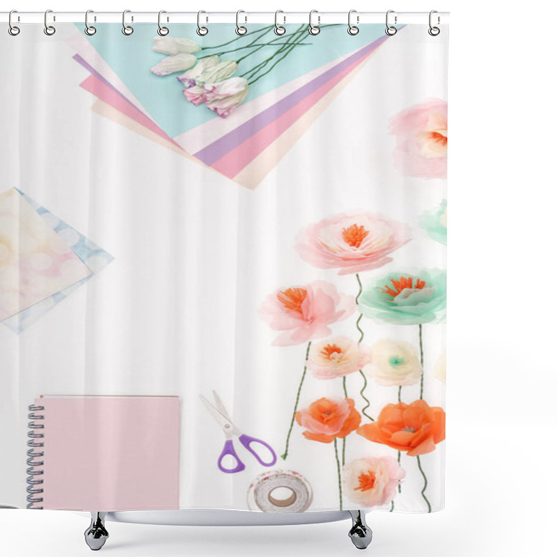 Personality  Decorative Flowers And Stationery Items Shower Curtains