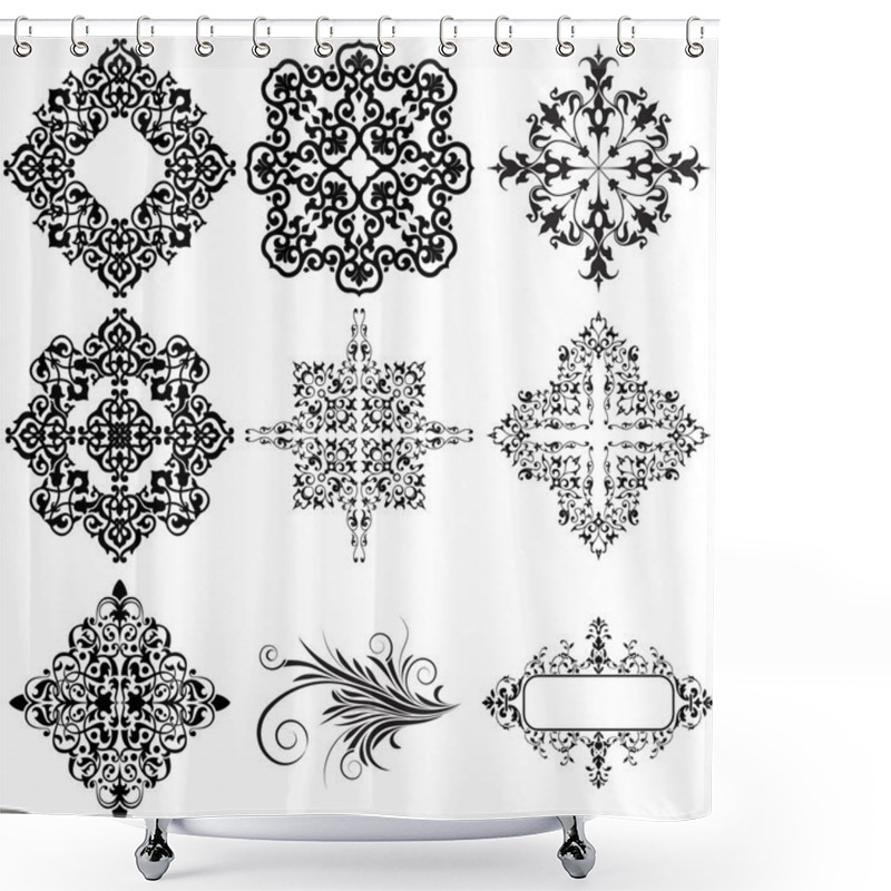 Personality  Ornamental Design Elements Shower Curtains