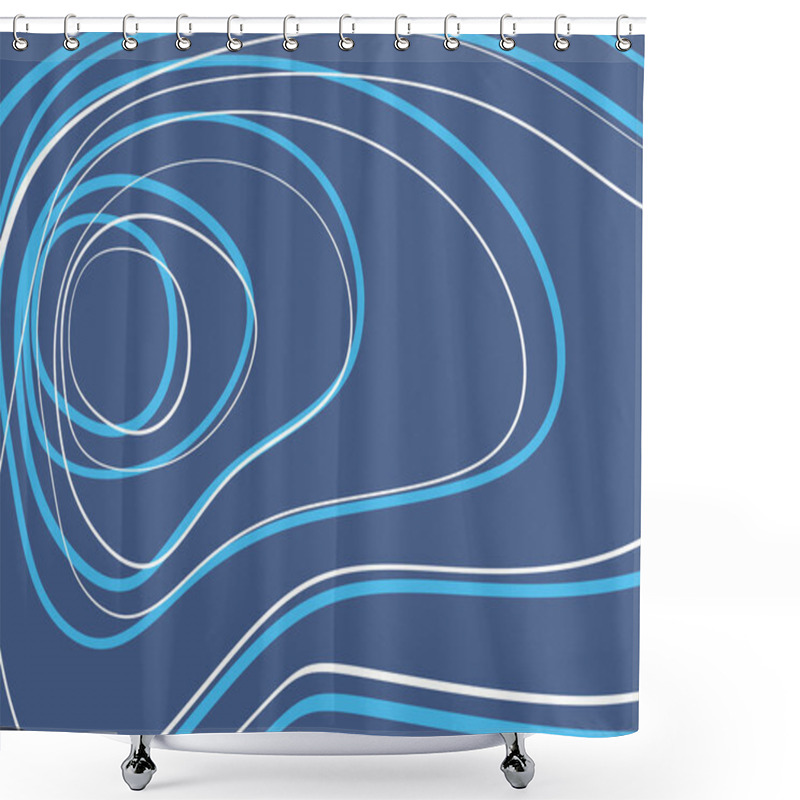 Personality  Simple Background With Abstract Circle Lines Pattern Shower Curtains