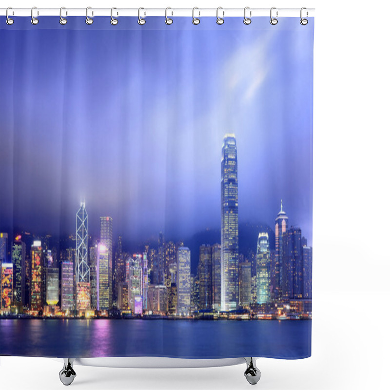 Personality  Hong Kong At Night Shower Curtains