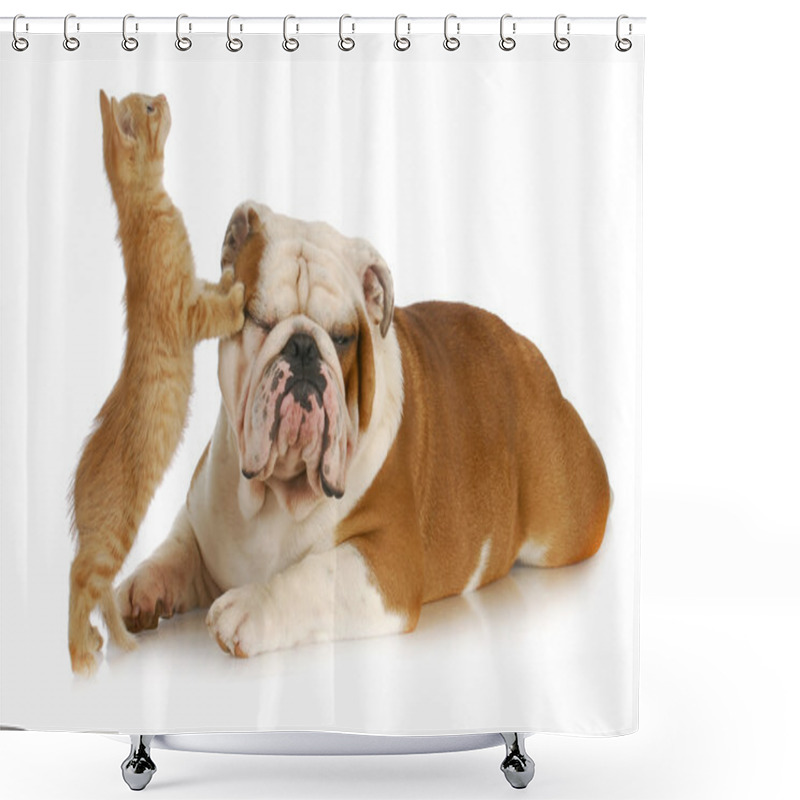 Personality  Cat And Dog Shower Curtains